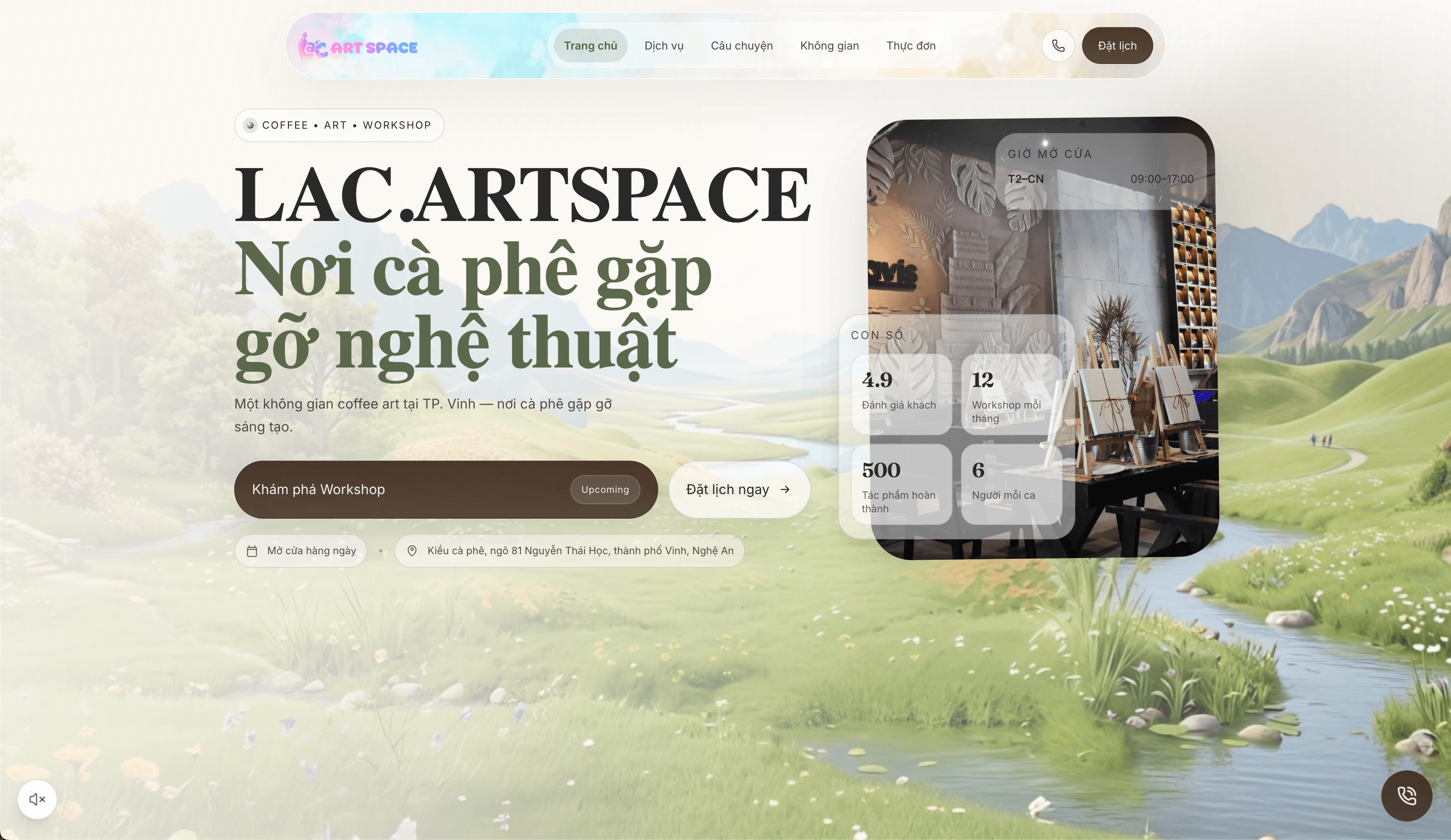 Lạc Artspace — Premium digital art coffee space